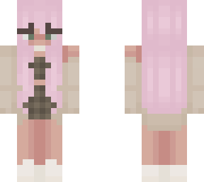 pink hair plaid outfit girl