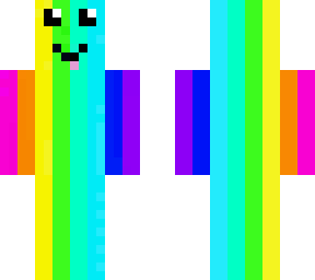 rainbow man with tongue poking out