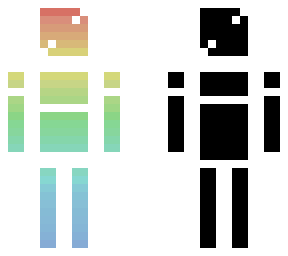 ~+rainbow glitch skin+~