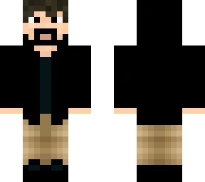 black hoddie man with beard