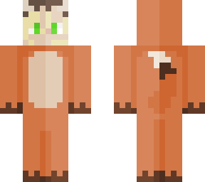 cream fox onsie