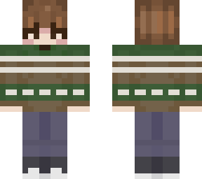 cute short brown hair person with cozy sweater!!