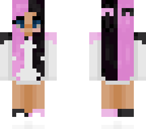 egirl hoodie half pink and black ver.