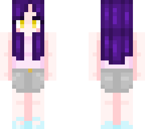 girl with dark purple hair