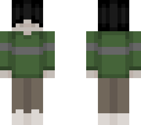 green sweater