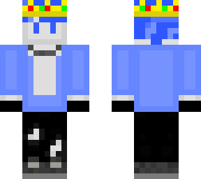 hair blue crown blue with gloves and wilbur soot style