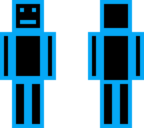 neon blue void man