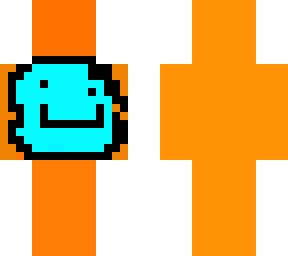 orange dream with blue face
