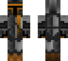 orange themed mandalorian