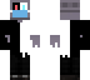 over powered computer with mask