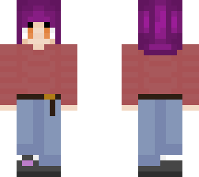 purple short hair no beanie