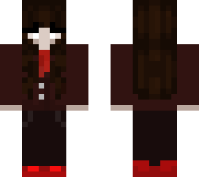 random girl in suit