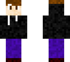 the very normal boy with a black sweater and a purpel jens with black and red sh