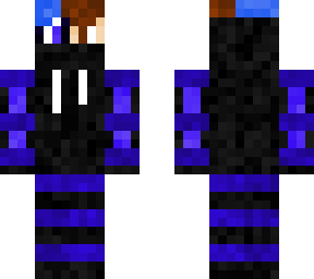 the very normal boy with a black sweater and a purpel jens with black and red sh