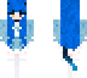 blue hair demon girl