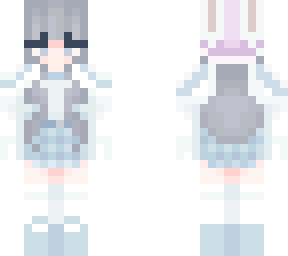 blue snow bunny girl