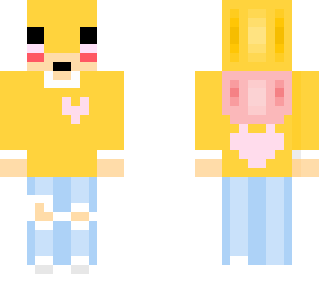 cute bumble bee person with pink hair white shoes yellow hoodie