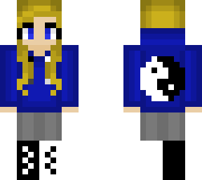 girl yin and yang hoodie