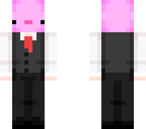 Pink Axolotl (IN A SUIT!) | Minecraft Skin