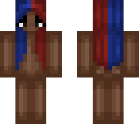 red/blue split hair + body base
