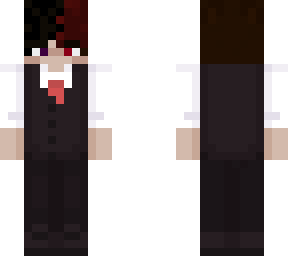 Suited Boy with black and white hair | Minecraft Skin