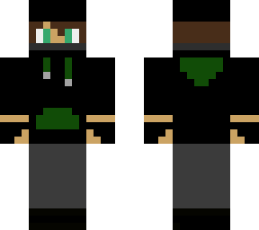 timeglitch (brown hair) (black and dark green hoodie) (face covered)