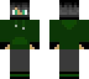 timeglitch (dark green hoodie) (black gloves)