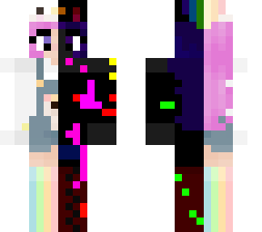 unicorn with a half glitch form