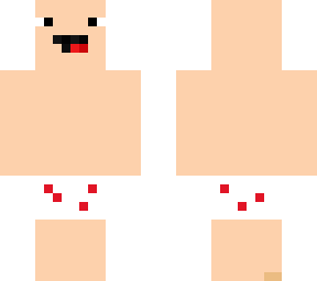 bald man with derp face in underwear