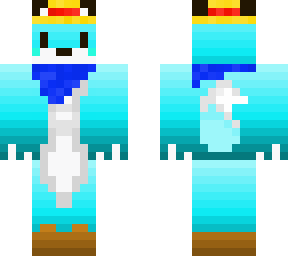 blue fox in a  straw hat