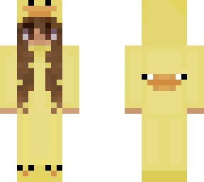 brunette duck onesie skin
