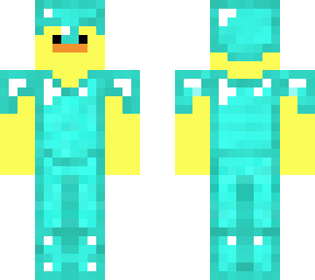 duck wearing diamond armour