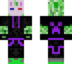 gamer creeper with bunny mask
