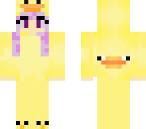 girl with a duck hoodie