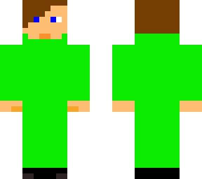 green minecraft boy