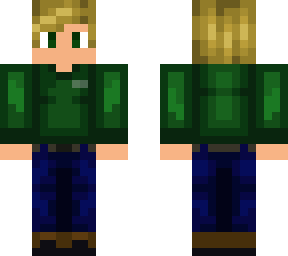 green sweater skin