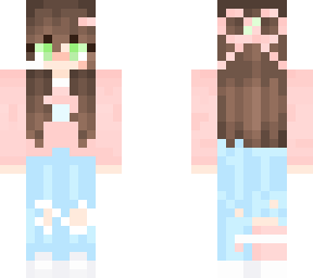 kioroku's pastel skin with ripped jeans
