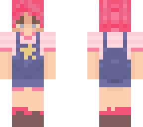 pink overalls