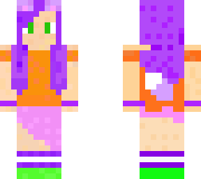 purple orange fox girl
