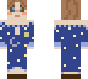 soft brown haired girl w/ star dress