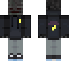 wither skeleton with hoodie
