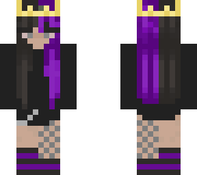 | + t a r a +| but black and purple hair, real creator username in description