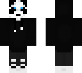 black panda with hoodie