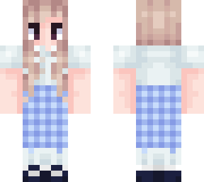 blue cottagecore girl