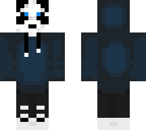 blue panda with hoodie