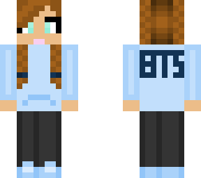 bts girl in blue sweatshirt (first kookiesnmilk skin)