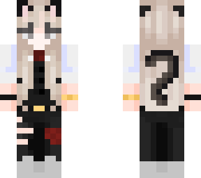 cat girl in suit