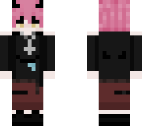 dmon pink hair another outfit