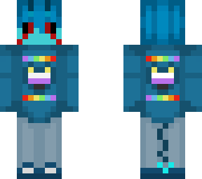 enby pride alien without glasses