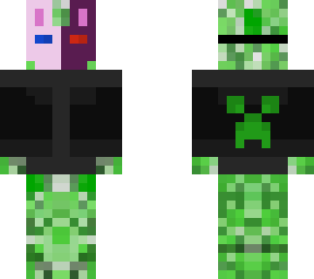 gaming creeper with bunny mask